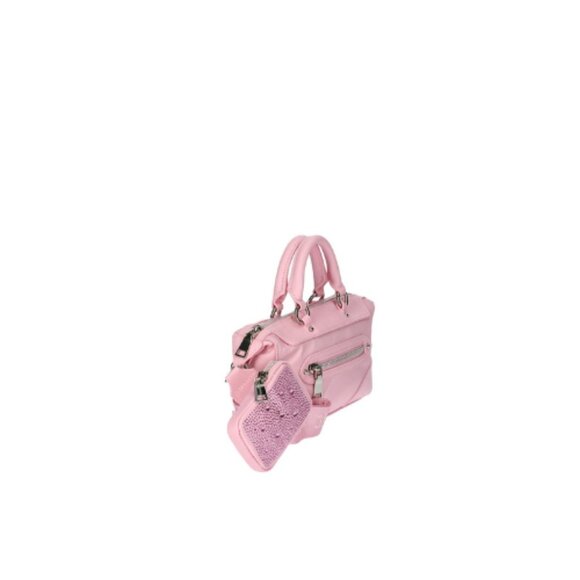 Madden NYC Women's Micro Top Handle Nylon Mini Handbag, Pink New - Picture 2 of 3